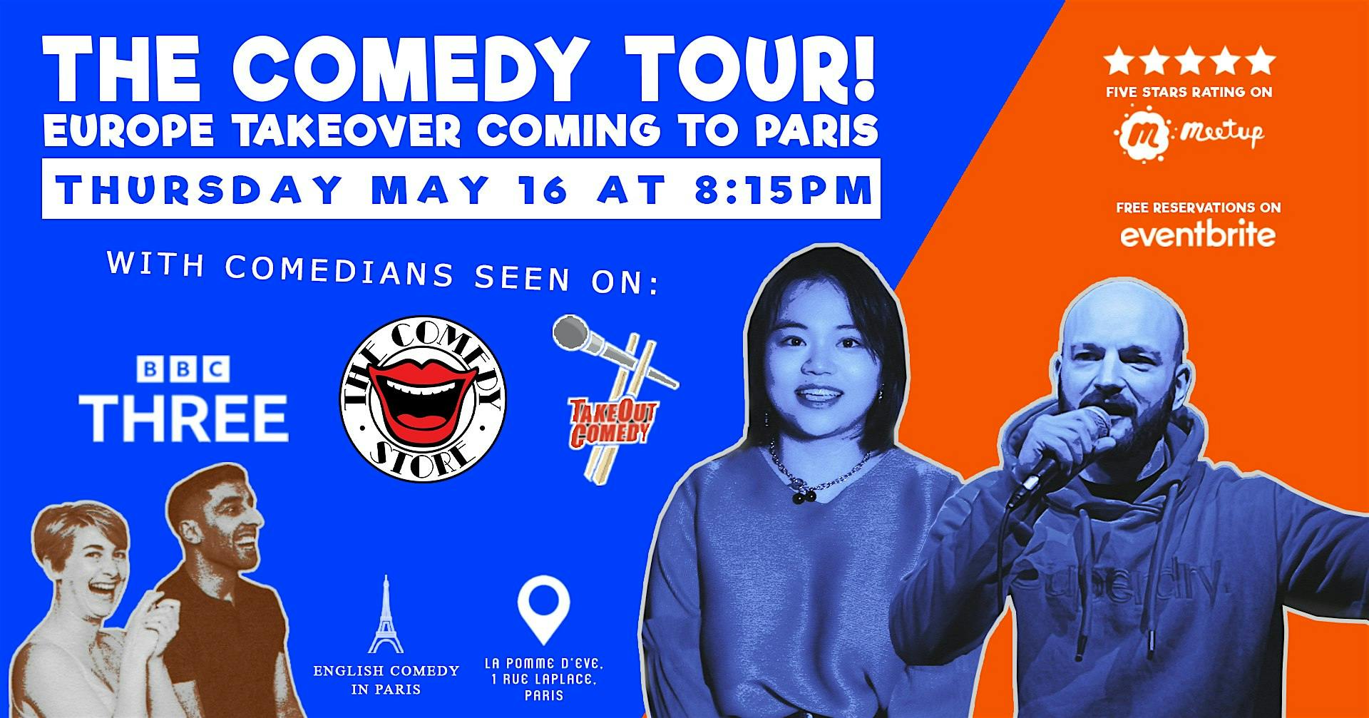 Europe Takeover Comedy Tour | English Stand-Up Show in Paris logo