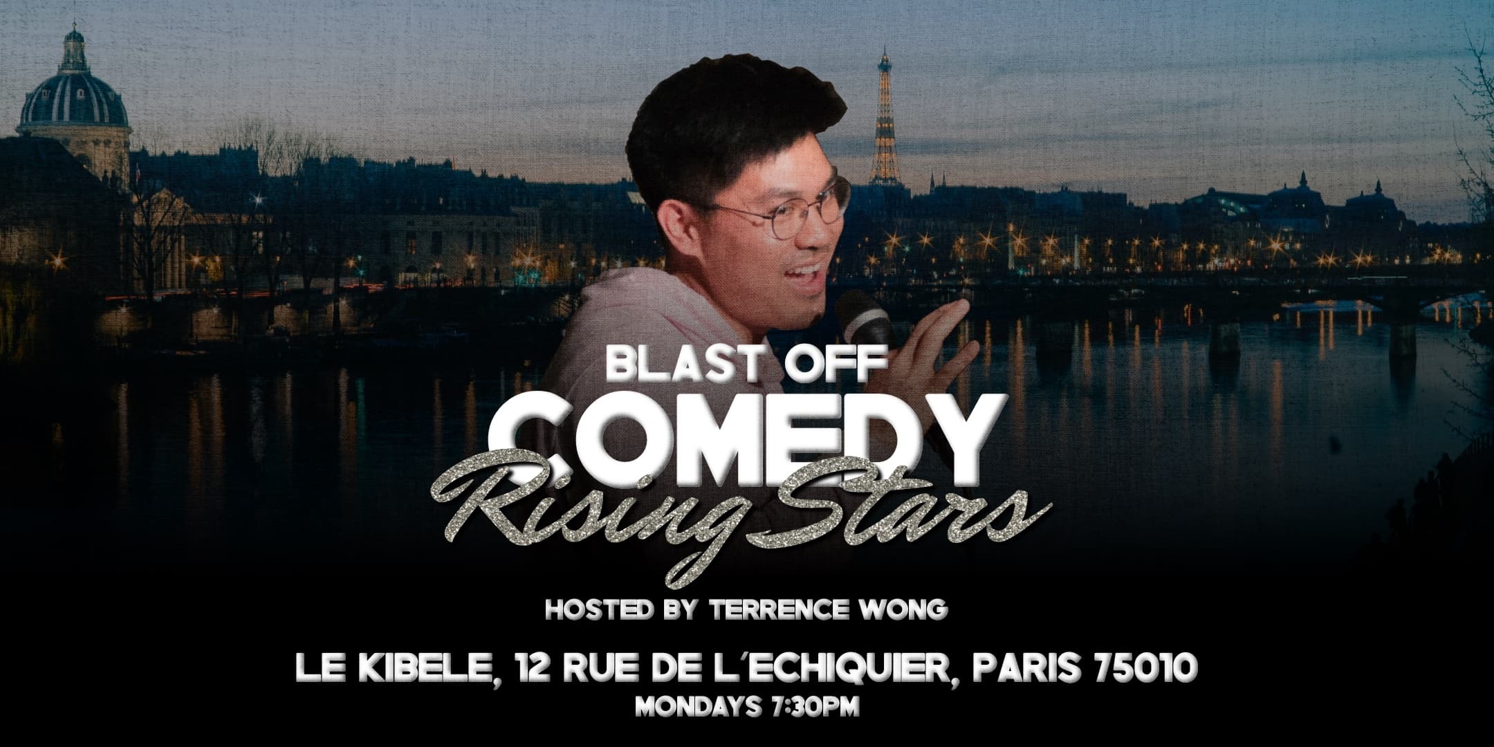 Blast Off Comedy Rising Stars logo