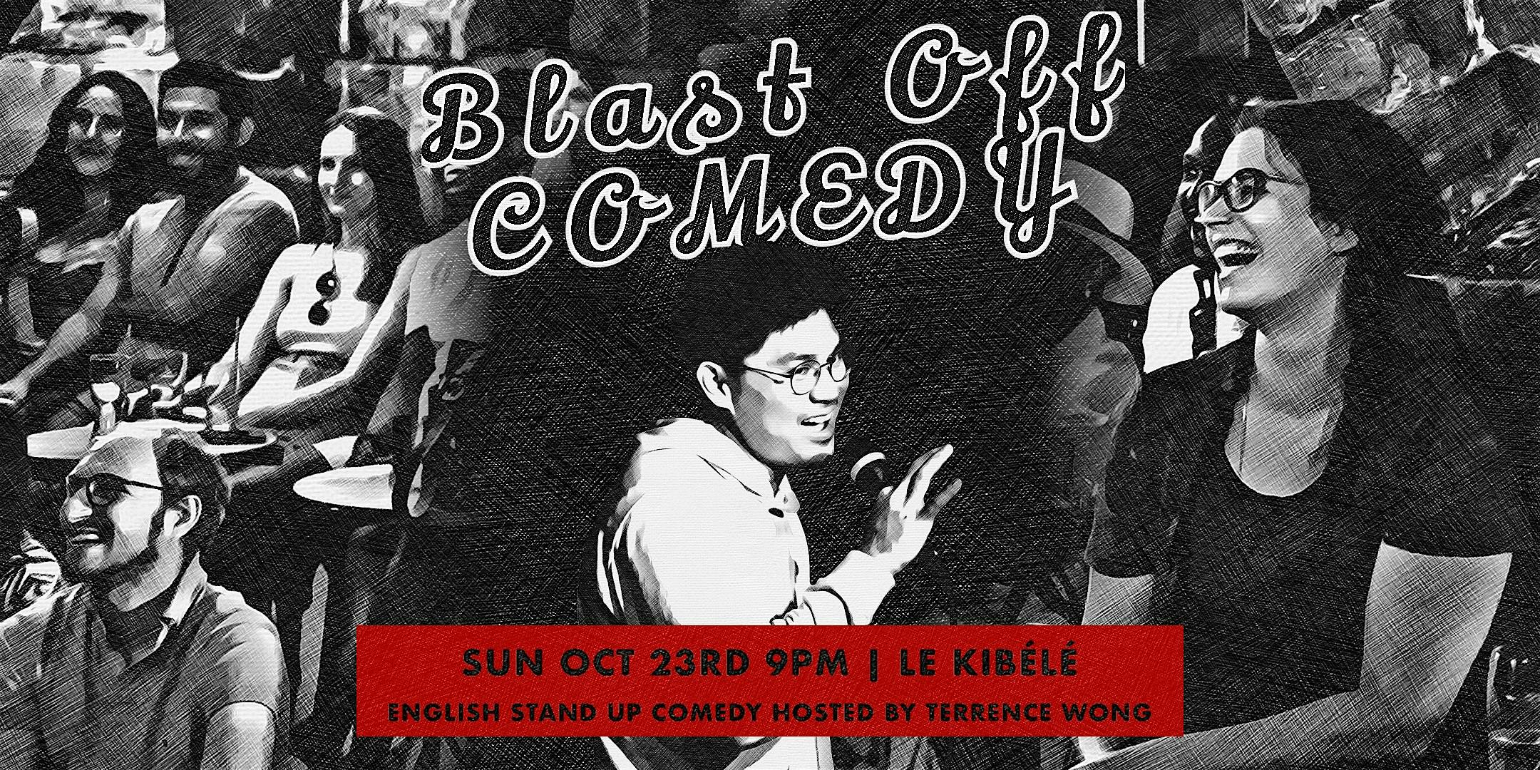 English Stand Up Comedy Sunday Showcase 23.10 - Blast Off Comedy logo