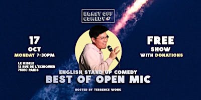 English Stand Up Comedy Best of Open Mic 17.10 - Blast Off Comedy logo