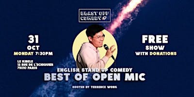 English Stand Up Comedy Best of Open Mic 31.10 - Blast Off Comedy logo