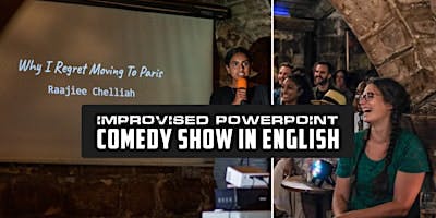 Improvised PowerPoint Comedy Show in English - Dec 7 - Blast Off Comedy logo