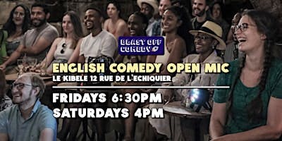 English Stand Up Comedy - Weekly Friday Open Mic - Blast Off Comedy logo