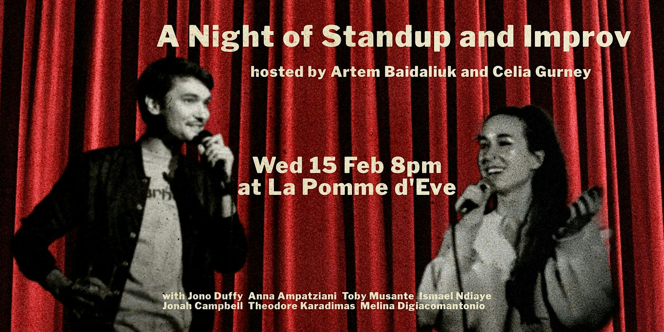 Feb 15 - Stand Up / Improv | Feb 22 - PowerPoint Comedy Show in English logo