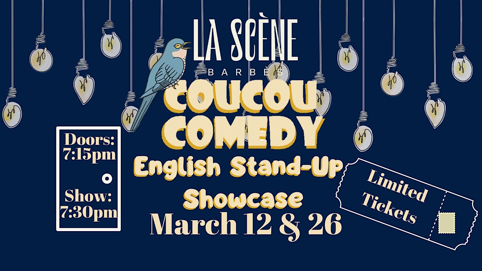 Coucou Comedy: English Stand-Up at La Scene Barbés logo