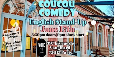 English Stand-Up Comedy at Voie 15 - Coucou Comedy logo