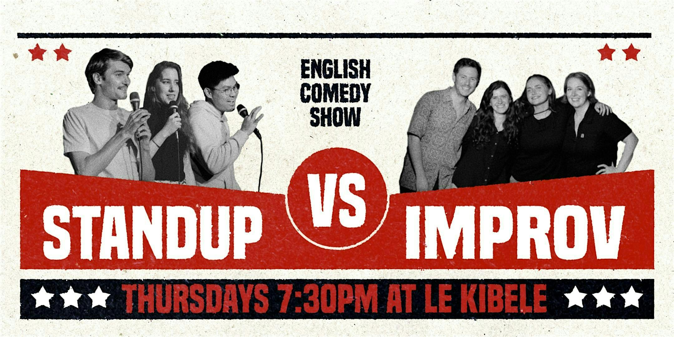 English Comedy Show - Stand Up vs Improv logo