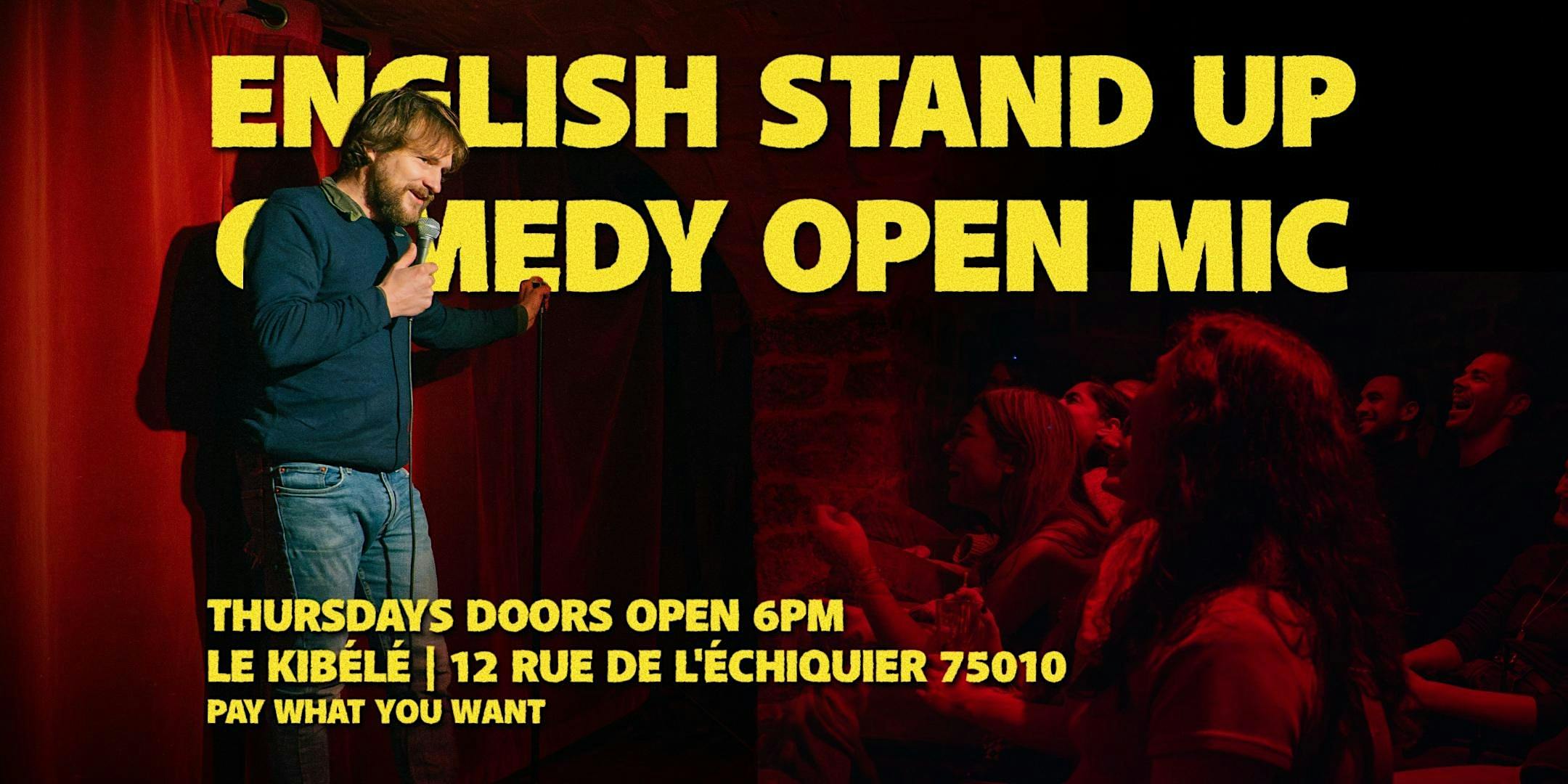 English Stand Up Comedy -  Open Mic logo