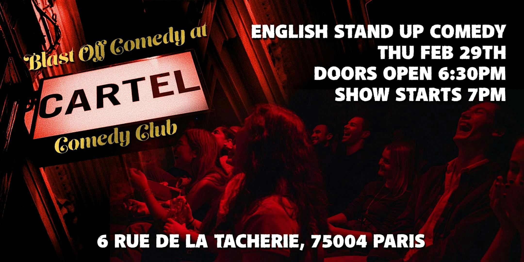 English Stand Up at Cartel Comedy Club logo
