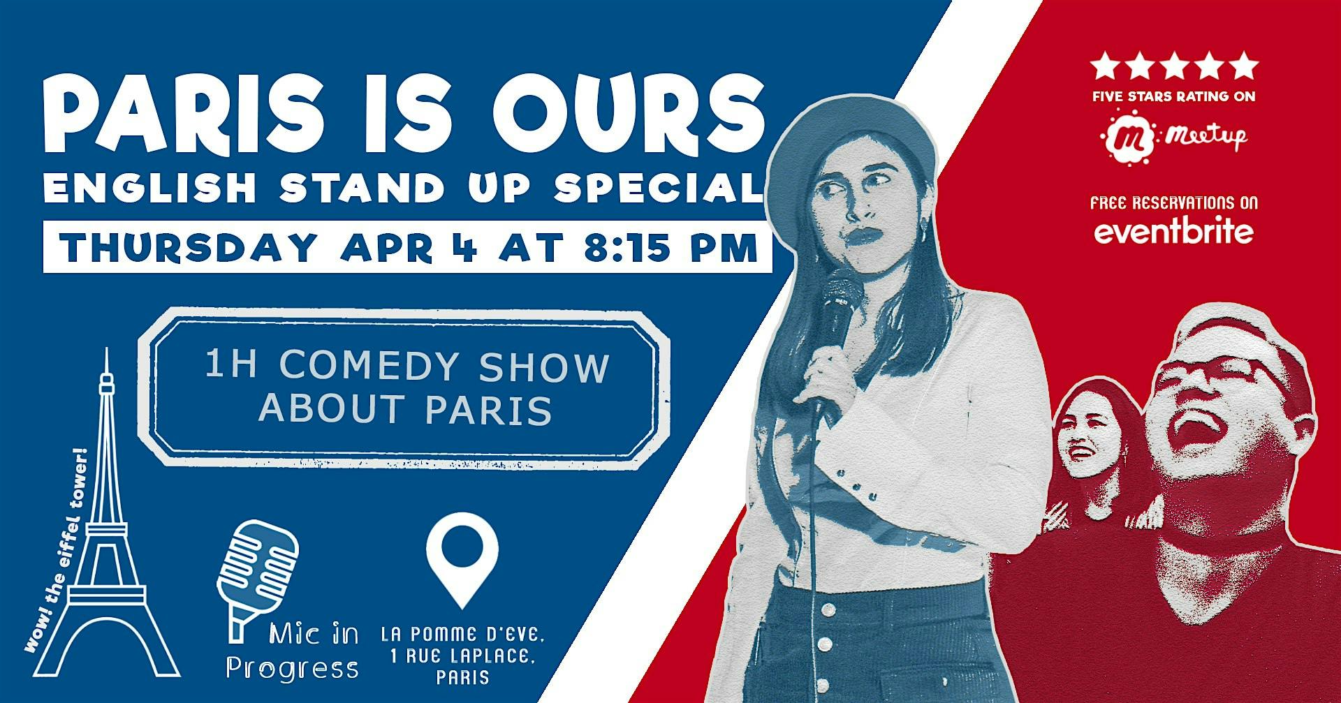 English Stand-Up Comedy | Paris is Ours logo